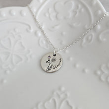 Sterling Silver Birth Month Necklace – Personalized with Name